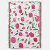 Couverture Jolie aquarelle rouge cerises motif (devant Vertical)