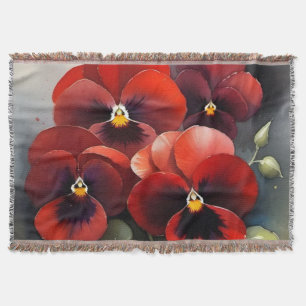 Couverture Jolie peinture d'aquarelle aux panneaux rouges