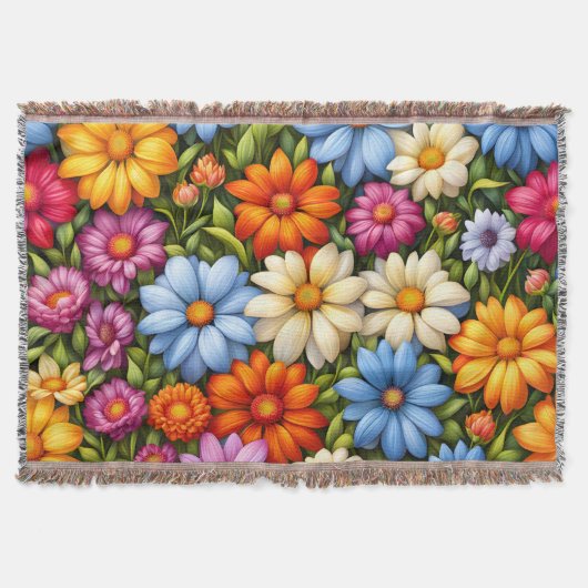 Couverture Jolies fleurs, aux couleurs vives (Devant)