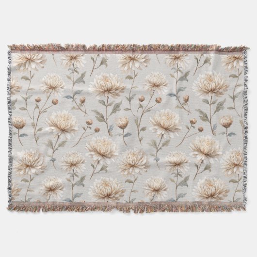 Couverture Jolies Fleurs Crème (Devant)