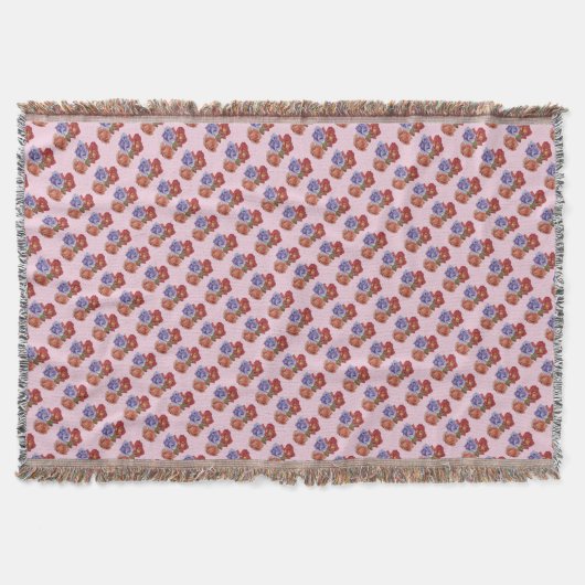 Couverture jolies fleurs roses rouges et bourgeons roses fleu (Devant)