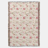 Couverture Jolies Roses Fleurales Roses Crème Rose (devant Vertical)