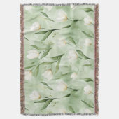 Couverture Jolies Tulipes Blanches Vertes (devant Vertical)