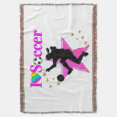 COUVERTURE JOLIMENT ROSE J'AIME LA CONCEPTION DE FOOTBALL (devant Vertical)