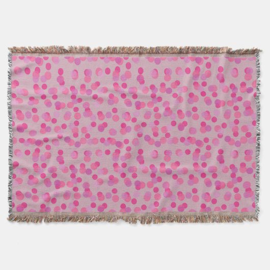 Couverture jolis pois roses (Devant)