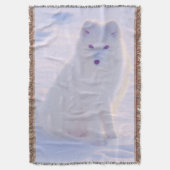 Couverture Jote Arctic Winter Fox Photo Conçu Tissé Throw (devant Vertical)