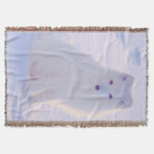 Couverture Jote Arctic Winter Fox Photo Conçu Tissé Throw (Devant)