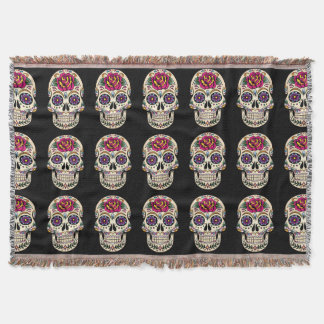 Couverture Jour du crâne de sucre mort avec Rose