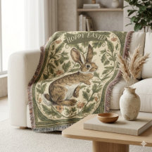 Joyeuses Pâques Lapin Rétro Inspiré de William Mor