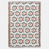 Couverture Joyeuses vacances Vintage Holly Noël Wreath (devant Vertical)