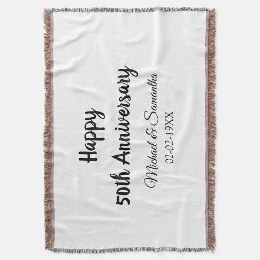 Couverture Joyeux 50e anniversaire ajouter nom du couple date (devant Vertical)