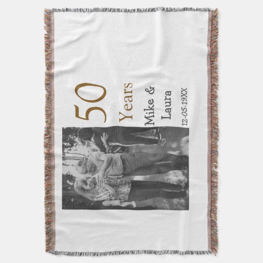 Couverture Joyeux 50e anniversaire ajouter nom du couple date (devant Vertical)