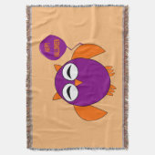 Couverture Joyeux Halloween Party Owl Throw Blanket (devant Vertical)