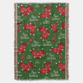 Couverture Joyeux Motif Noël Rouge Blanc Et Vert (devant Vertical)