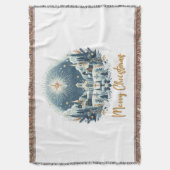 Couverture Joyeux Noël bleu et or (devant Vertical)