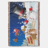 Couverture Joyeux Noël Chihuahua avec Frosty (devant Vertical)