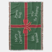 Couverture Joyeux Noël en plusieurs langues rouge et vert (devant Vertical)