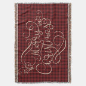 Couverture Joyeux Noël Rouge En vichy Script Typographie (devant Vertical)