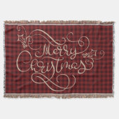 Couverture Joyeux Noël Rouge En vichy Script Typographie (Devant)