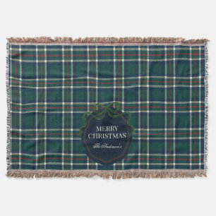 Couverture Joyeux Noël Tartan Plaid Classique Préparatoire