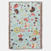 Couverture Joyeux oiseaux dans les champs de fleurs Jeter la (devant Vertical)