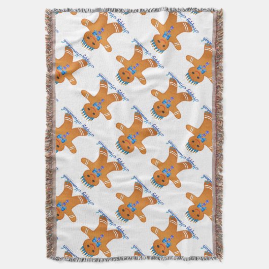 Couverture Judaïque Hanoukka Gingerbread Homme Menorah (devant Vertical)