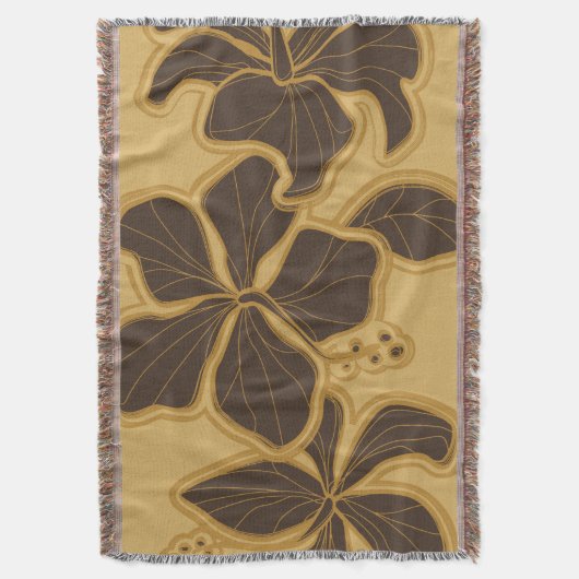 Couverture Kailua Hibiscus Hawaiian Floral Thon Blanket (devant Vertical)