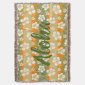 Couverture Kalani Tie Dye Mélange Hibiscus Tropical - Orange (devant Vertical)