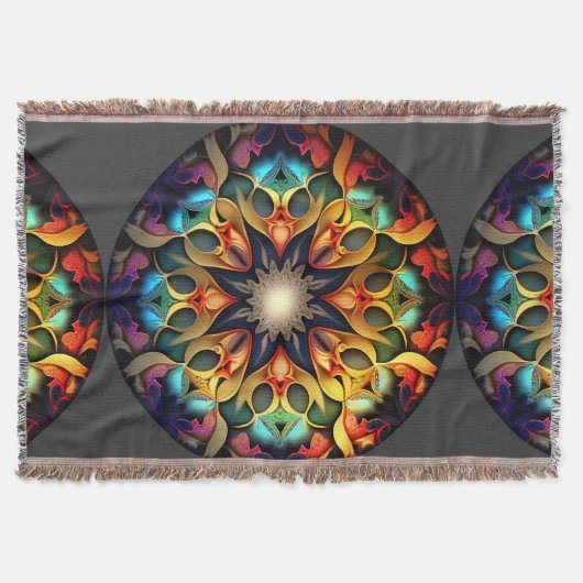 Couverture Kaleidoscope Mandala Flower Design-23091 (Devant)
