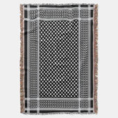 Couverture Keffiyeh Palestine Motif blanc (devant Vertical)
