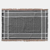 Couverture Keffiyeh Palestine Motif blanc (Devant)