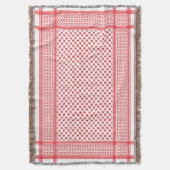 Couverture Keffiyeh Palestine Motif Rouge (devant Vertical)