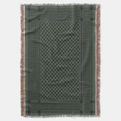 Couverture Keffiyeh Palestine Motif Vert (devant Vertical)