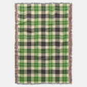 Couverture Kelly Green et Black Tartan Plaid (devant Vertical)