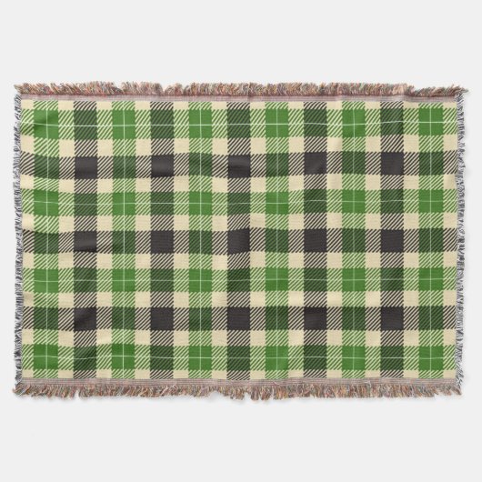 Couverture Kelly Green et Black Tartan Plaid (Devant)