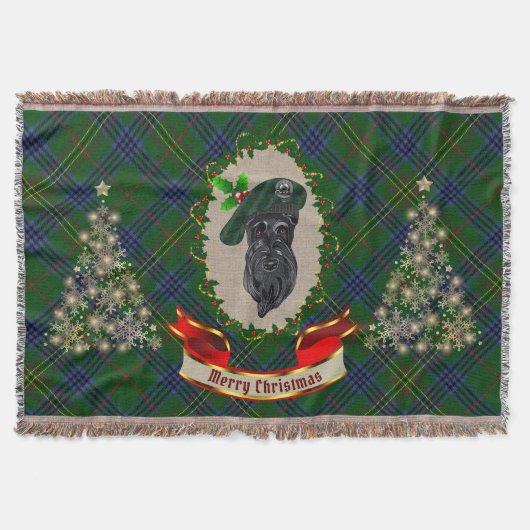 Couverture Kennedy Scottie Chien Christmas Thon Blanket (Devant)