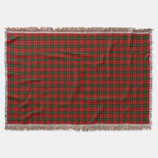 Couverture Kerr tartan rouge vert plaid (Devant)