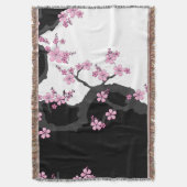 Couverture Kimono japonais Sakura noir et blanc (devant Vertical)