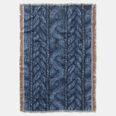 Couverture Knit Faux Faux Bleu Foncé (devant Vertical)
