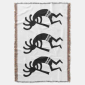 Couverture Kokopelli Sud-Ouest Noir Et Blanc (devant Vertical)