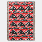 Couverture Kowhaiwhai traditionnel Maori Koru Motif (devant Vertical)