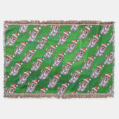 Couverture La mignonne St Bernard en Motif Casquette sur Vert (Devant)