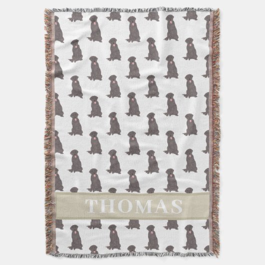 Couverture Labrador personnalisé (Brown au chocolat) (devant Vertical)