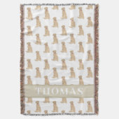 Couverture Labrador personnalisé (Dudley) (devant Vertical)