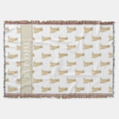 Couverture Labrador personnalisé (jaune) (Devant)