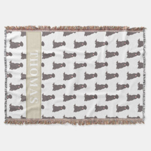Couverture Labrador personnalisé (marron chocolat)