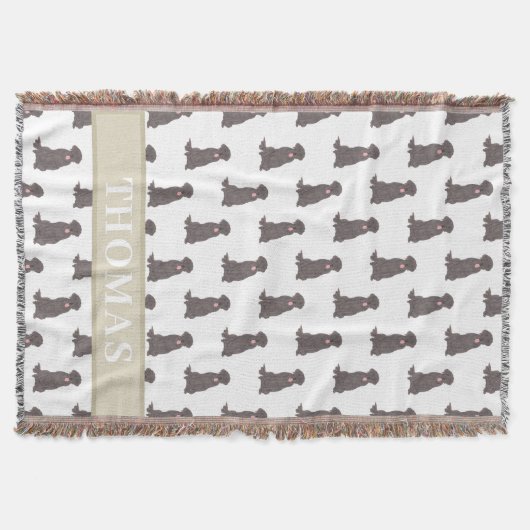 Couverture Labrador personnalisé (marron chocolat) (Devant)