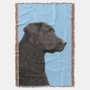 Couverture Labrador Retriever Black Peinture Original Chien A