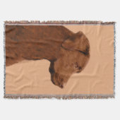 Couverture Labrador Retriever (Chocolat) Peinture - Chien Art (Devant)