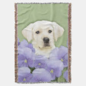 Couverture Labrador Retriever Puppy Painting Original Chien A (devant Vertical)